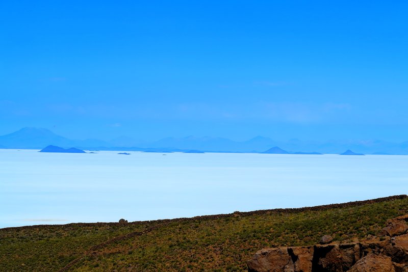 Bolivian Andean salt lake