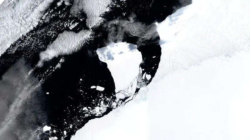 Iceberg A-81, Brunt Ice Shelf, Antarctica - 9 February 2023