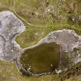 A ghost lake or a dry snail?