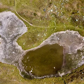 A ghost lake or a dry snail?