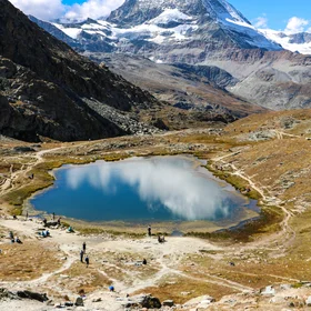 Reflection of the Matterhorn's Fluffy Cloud Hat