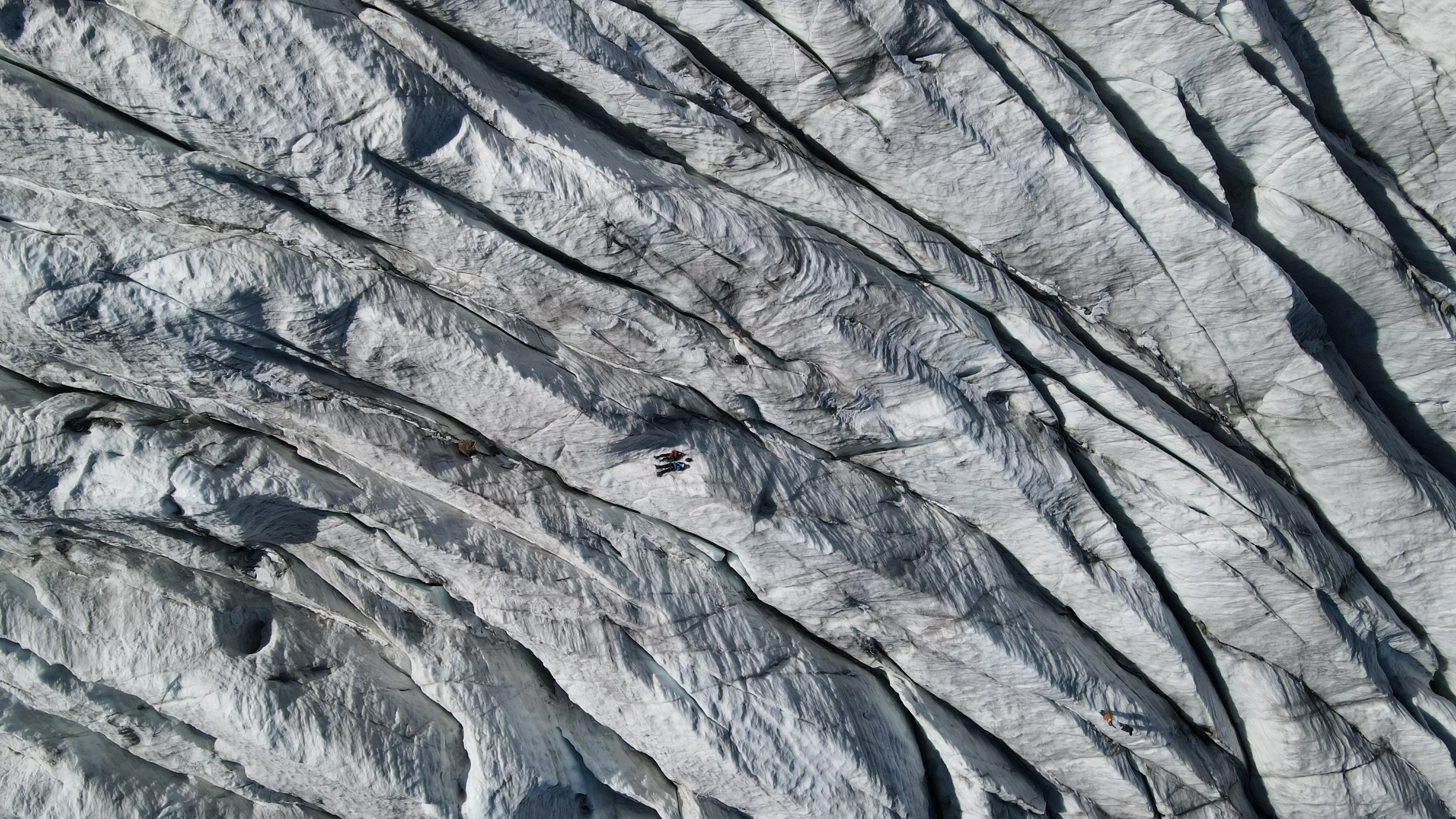 The Morteratsch glacier from the sky.