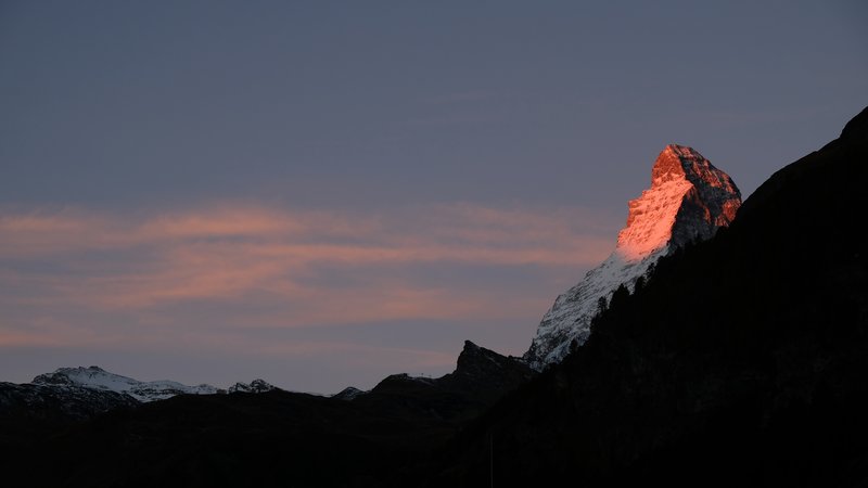 Sunrise on the Matterhorn.
