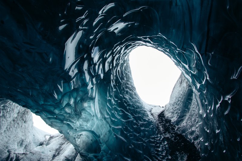 Going inside a glacier