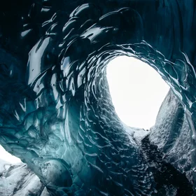 Going inside a glacier