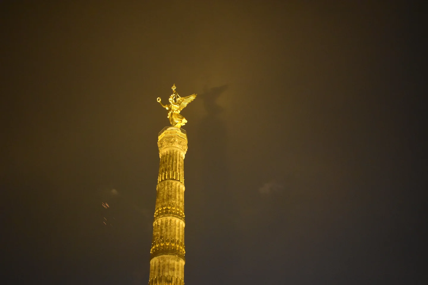 Smoke from fireworks: Shadow in thin air