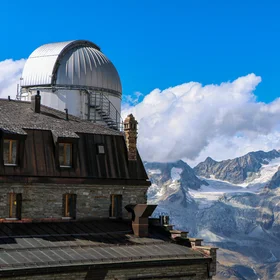 Observing the magnificence of the Swiss Alps