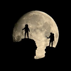 Climbing on the moon - Postojna, Slovenia by Cyril Mayaud