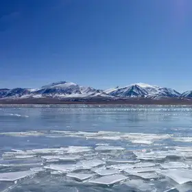 Lake ice on Tibetan Plateau