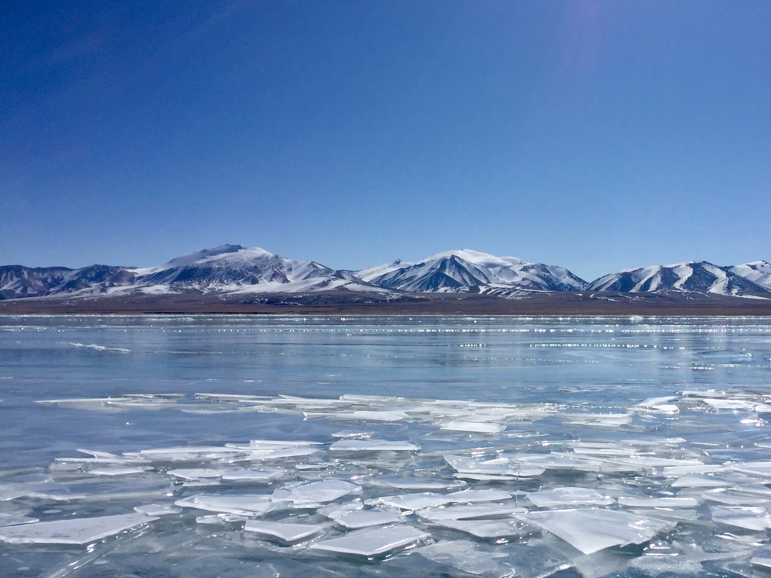 Lake ice on Tibetan Plateau