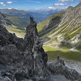 Rock spire in the Swiss Alps