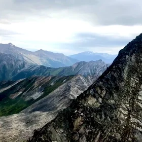 A view through the Canadian Rockies