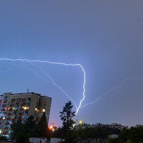 Electric Fury at Vitosha Tower: A Lightning Strike's Power