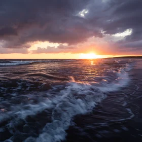 Sunset at a Danish Beach