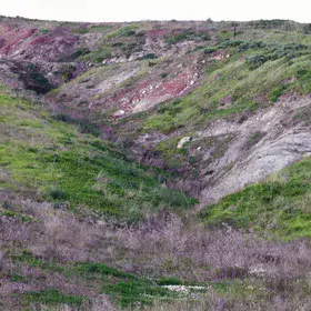 Gully on a clayey slope near Tarifa (Cádiz, southern Spain)