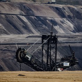 Open pit lignite mining