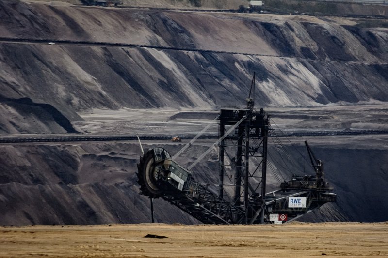 Open pit lignite mining