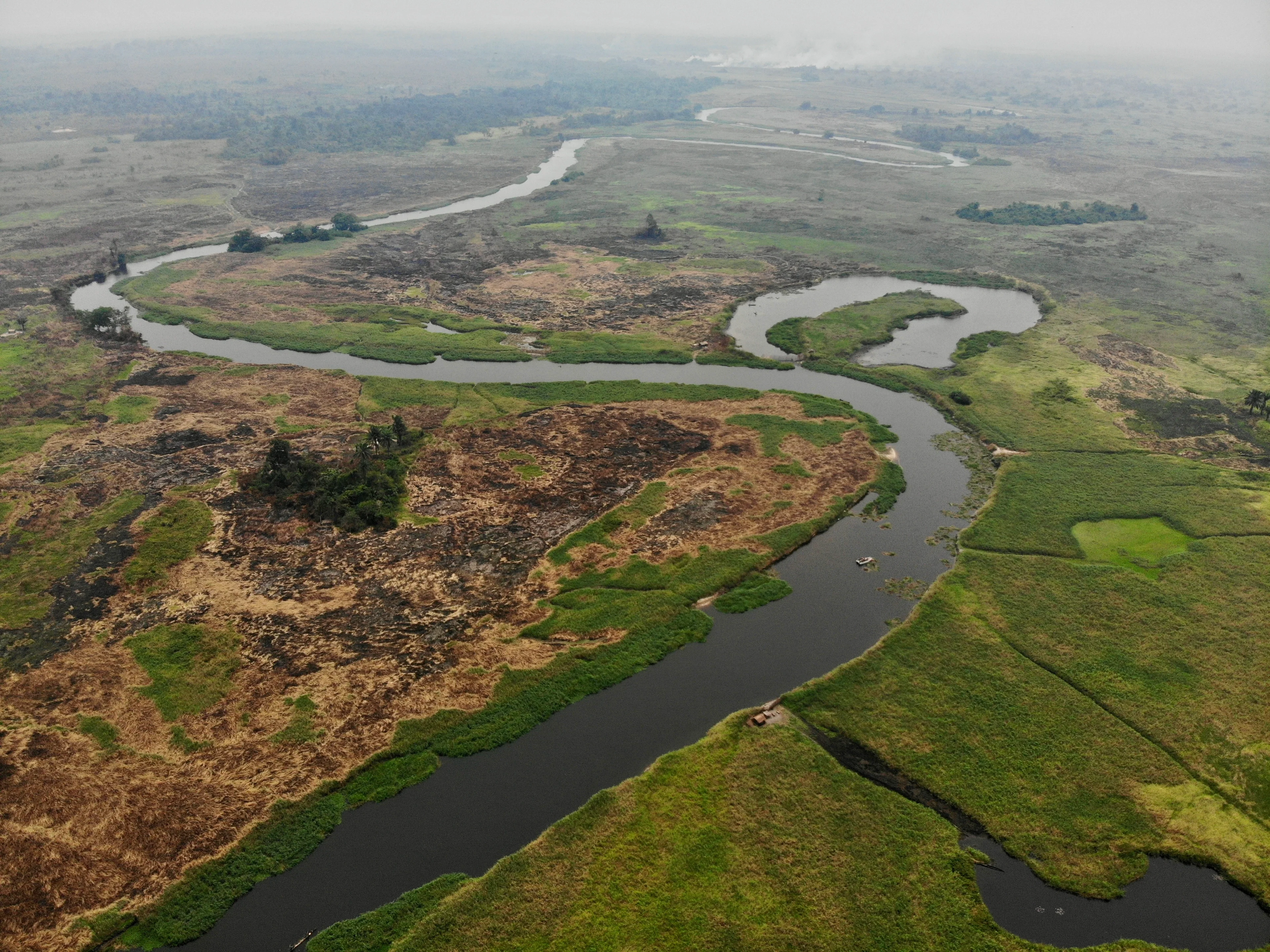 Oxbow lake in Kasai Basin (DR Congo)