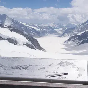 View on the Aletsch glacier from the Jungfraujoch Sphinx platform