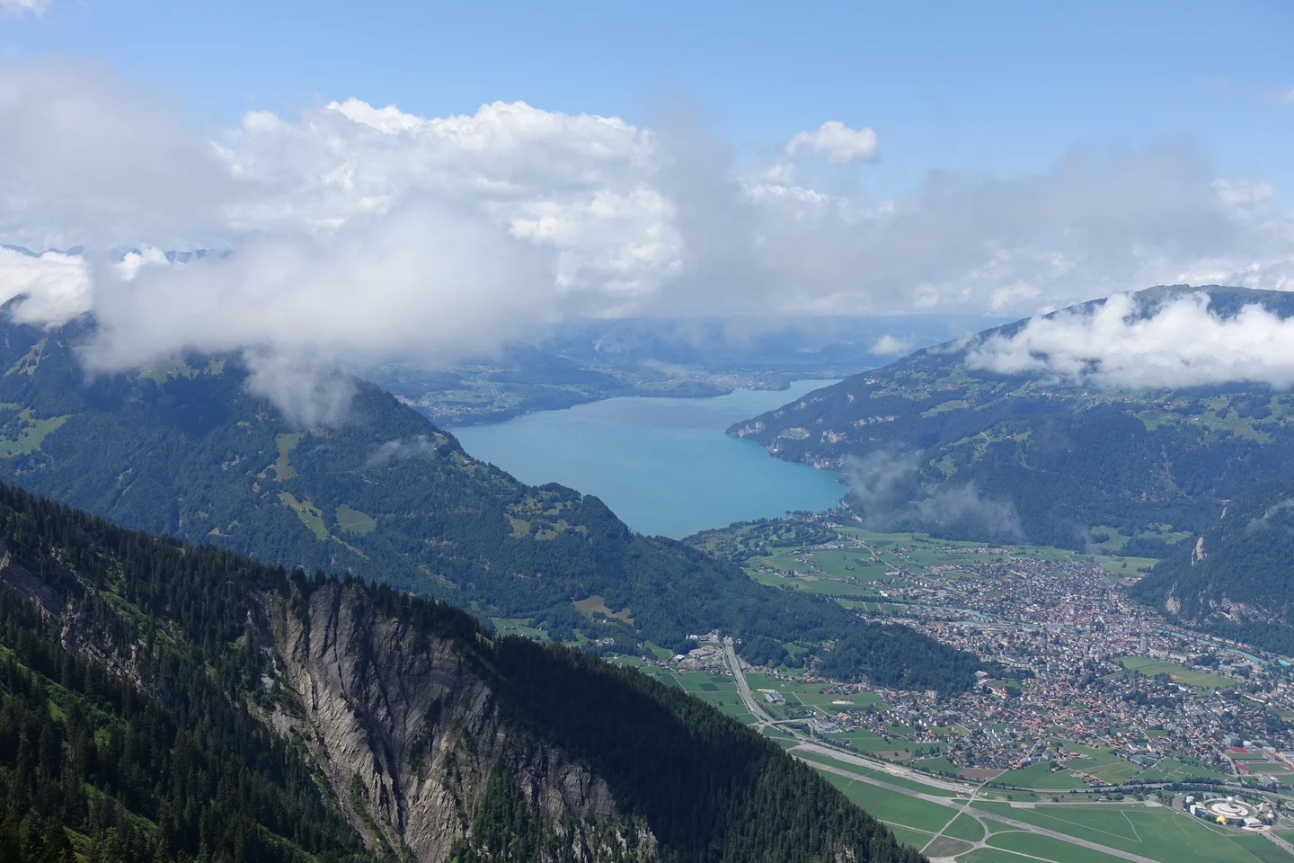 View on Lake Thun and Interlaken from Schynige Platte