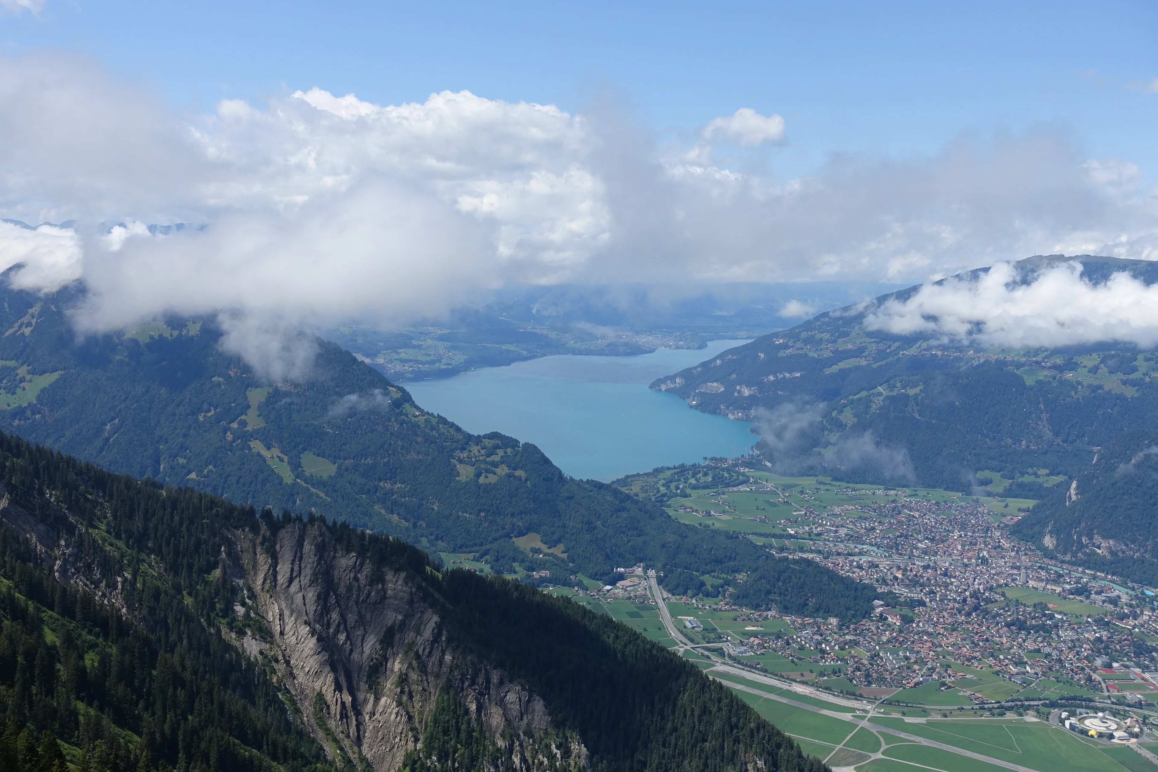View on Lake Thun and Interlaken from Schynige Platte