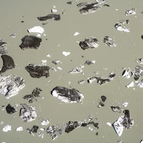 Scattered Icebergs on a proglacial Lake