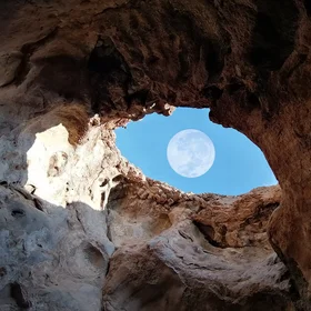 God's eye in desert.