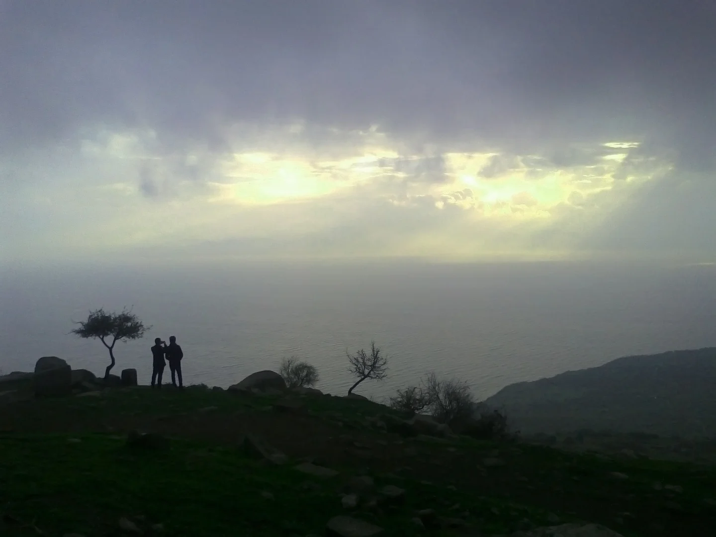 Sun rays on the Aegean Sea from Behramkale