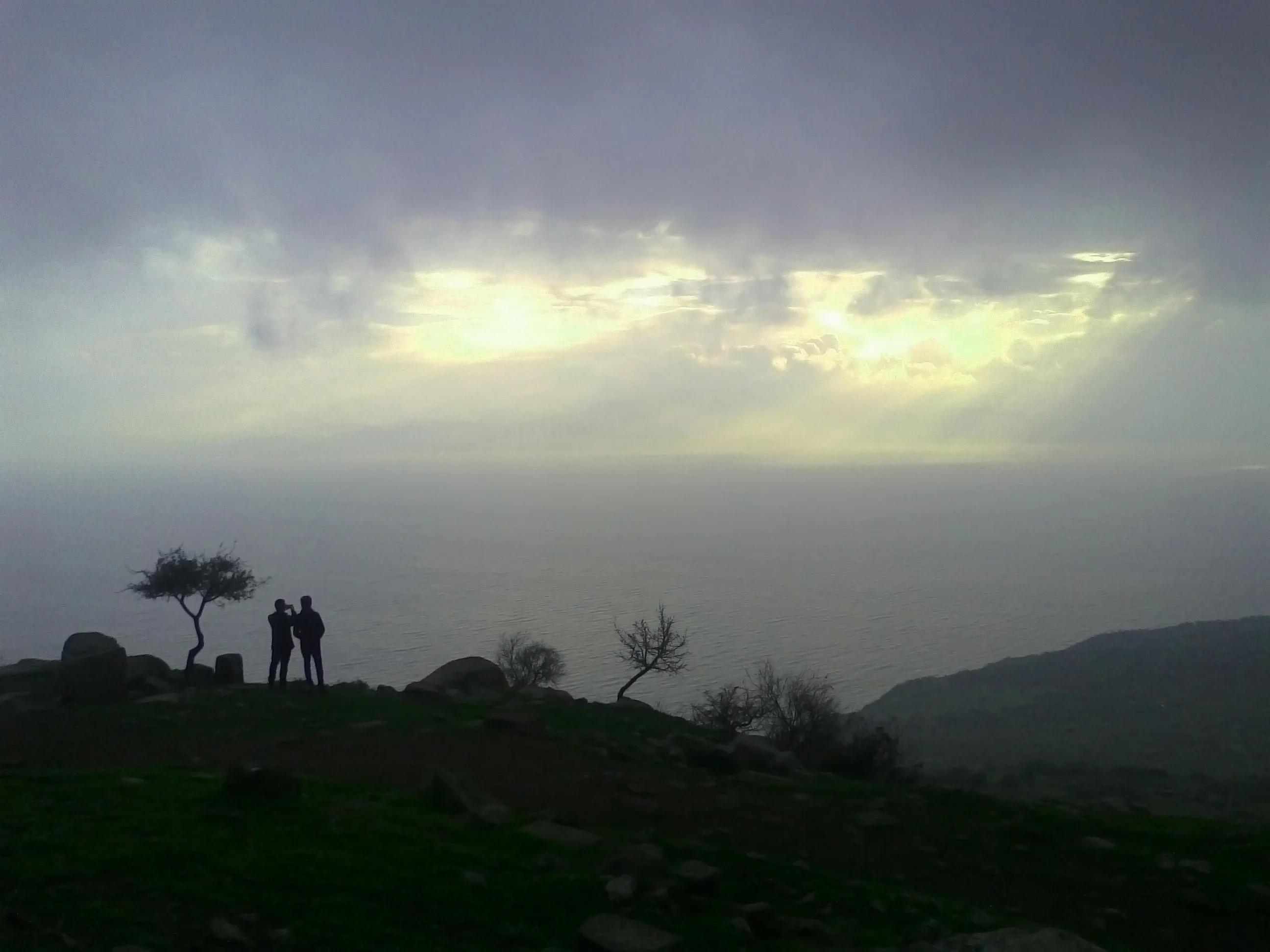 Sun rays on the Aegean Sea from Behramkale