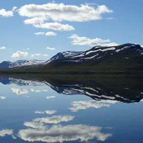 Reflections on the waters of Lake Kilpisjärvi