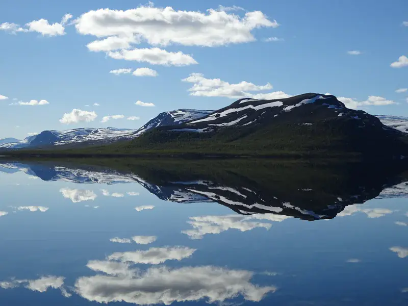 Reflections on the waters of Lake Kilpisjärvi