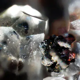 Calcite and oxides inside a glendonite masse