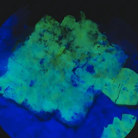 Torbernite flakes from les Bois Noirs, France