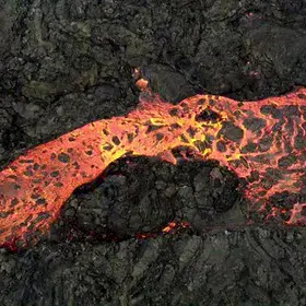 The Earth ARTery through a volcano