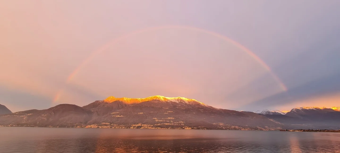 Sunrise on the Lario lake