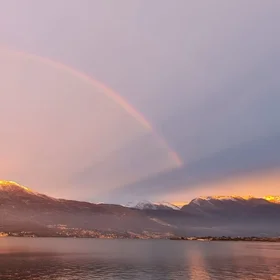 Sunrise on the Lario lake