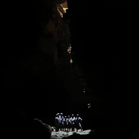 Solitary Illumination: Mawmluh Cave's Singular Sunbeam