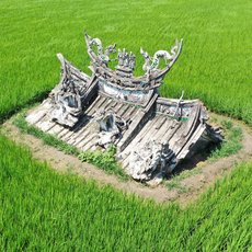 Temple in floodplain by CiJian Yang