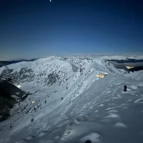 Mountain covered by snow