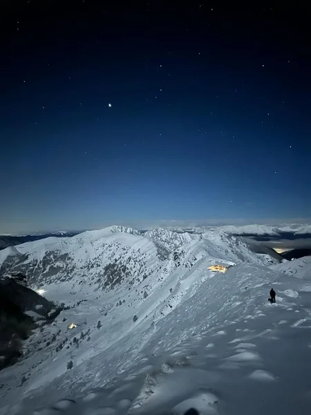 Mountain covered by snow