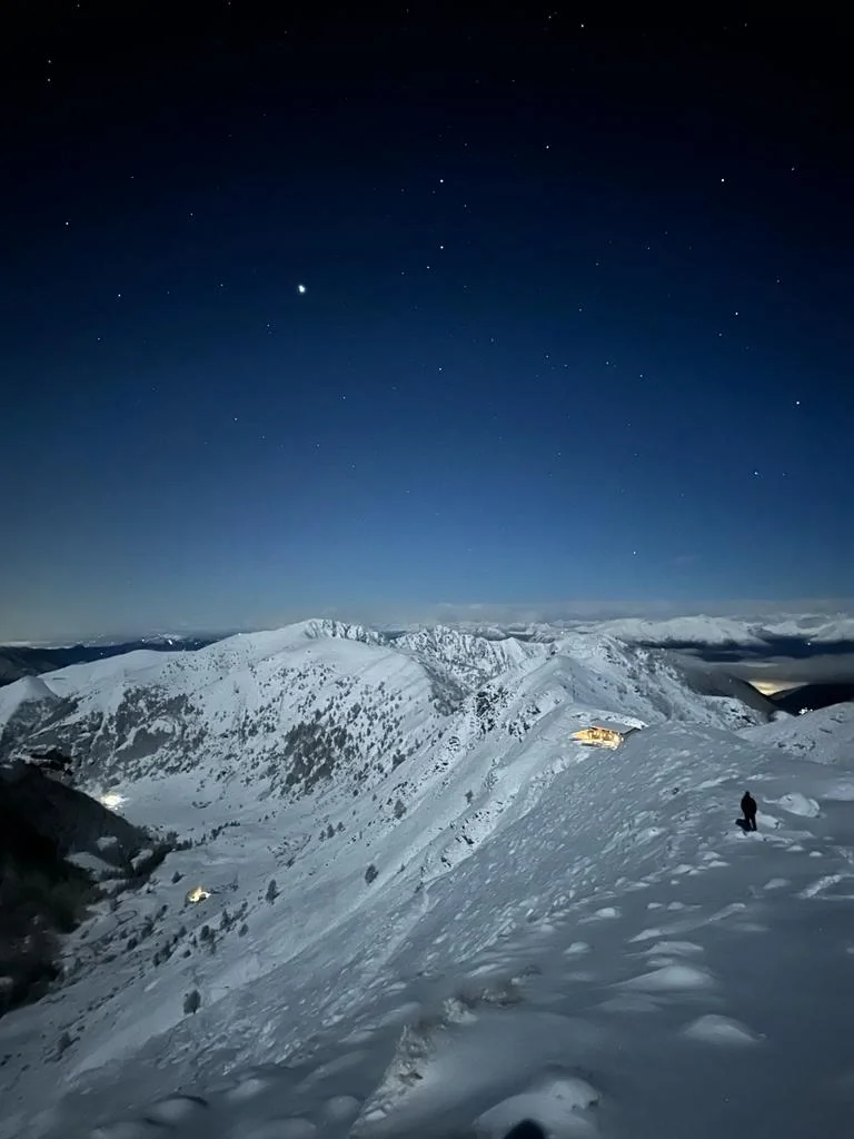 Mountain covered by snow