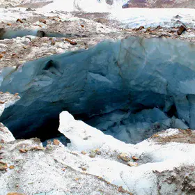 Deep inside the glacier