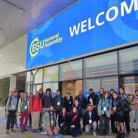 EGU Scientists gathering before a climate protest