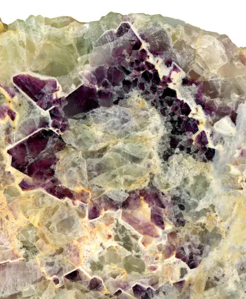 Zoned fluorite from La Barre former mine, France