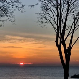 Winter sunrise in Mangalia on the Black Sea coast