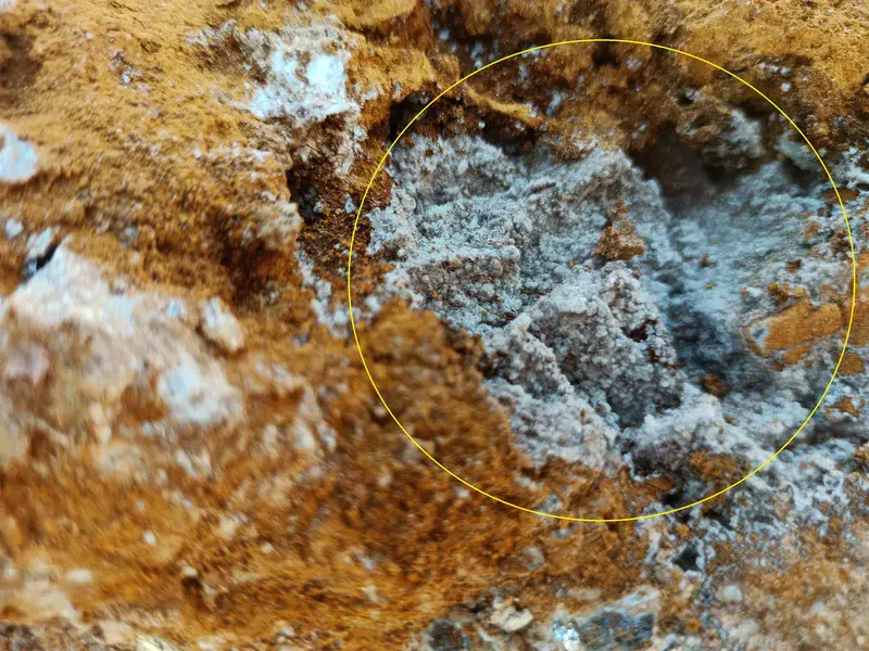 Lead Ore within Lime Deposits