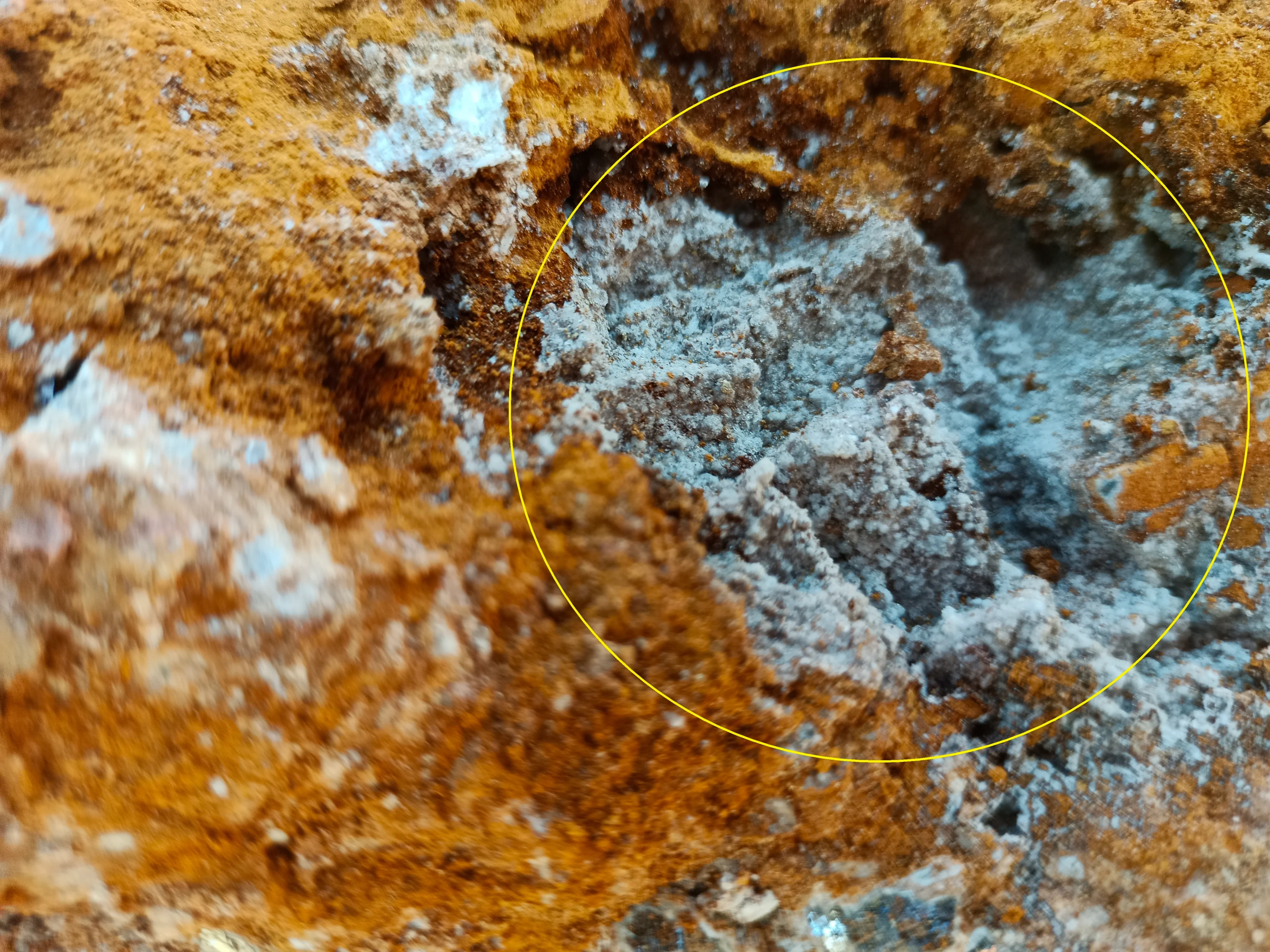 Lead Ore within Lime Deposits