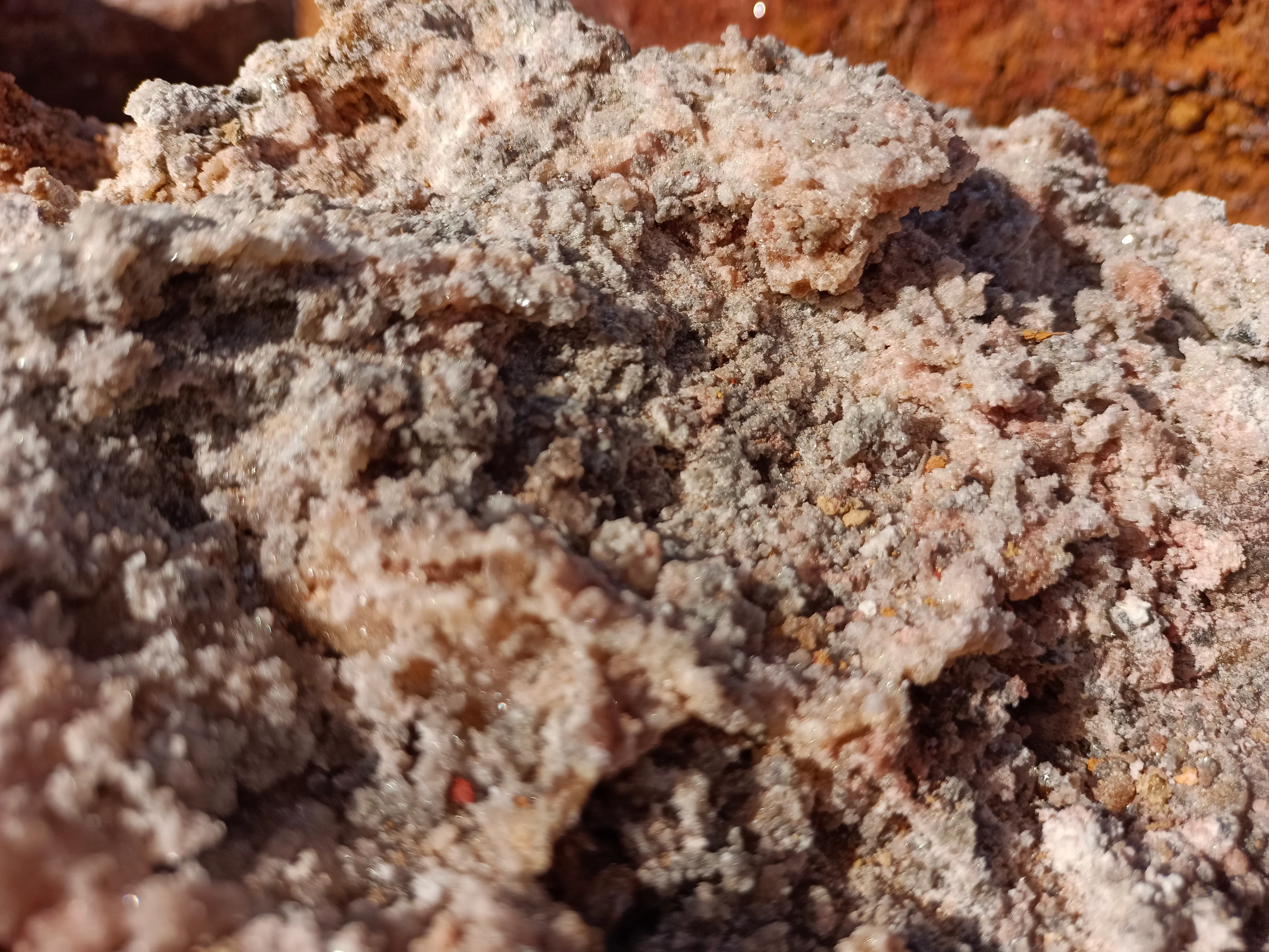 Calcite/Gypsum Crystals Growth on Lead/Zinc Ores Deposits