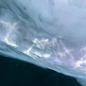 What you would see if your phone fell through an auger hole into the frozen lake below