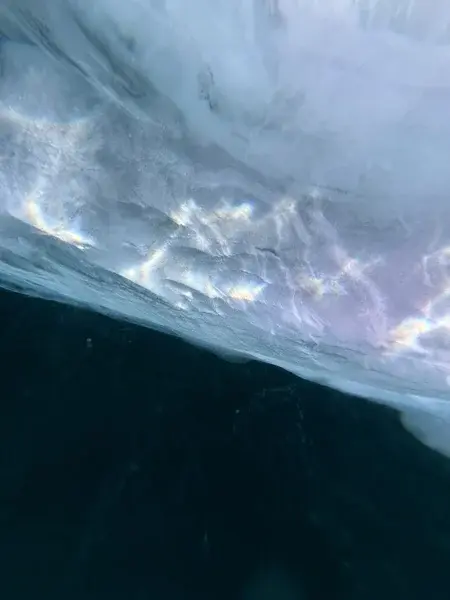 What you would see if your phone fell through an auger hole into the frozen lake below